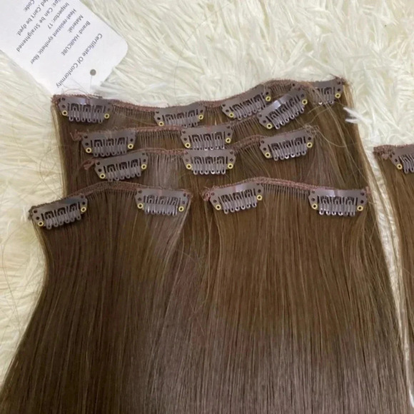 Brown & Blonde 24” Long Hair Extensions Clip in high quality - Picture 5 of 8